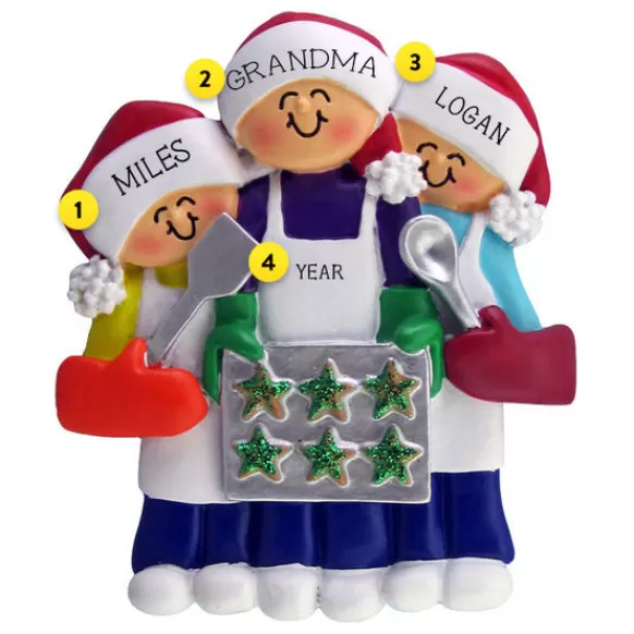 Cheap Ornament Central Personalized Baking Cookies Family Of 3 Ornament