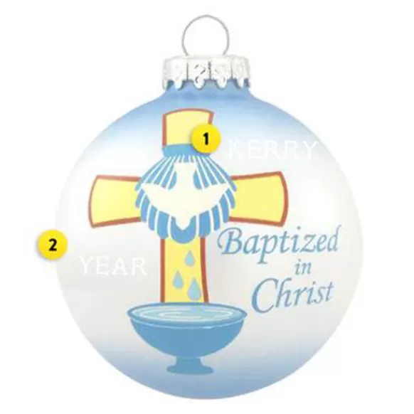 Discount Personalized Baptized In Christ Ornament Angels & Religious