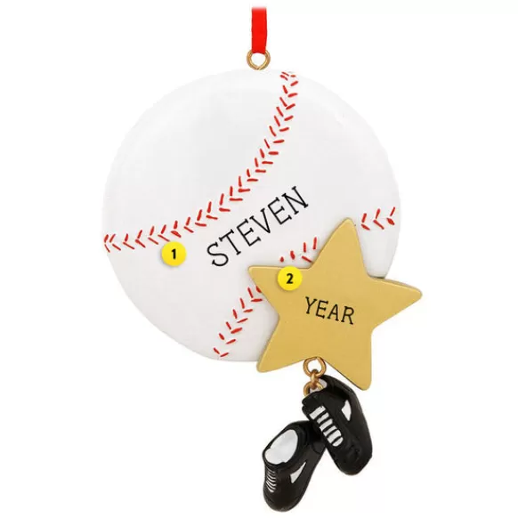 Cheap Rudolph & Me Personalized Baseball With Star Ornament