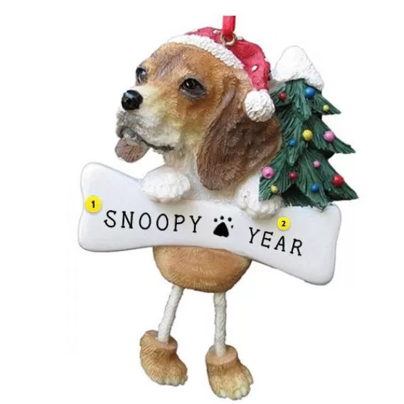 Clearance E & S Imports Personalized Beagle Dog Ornament