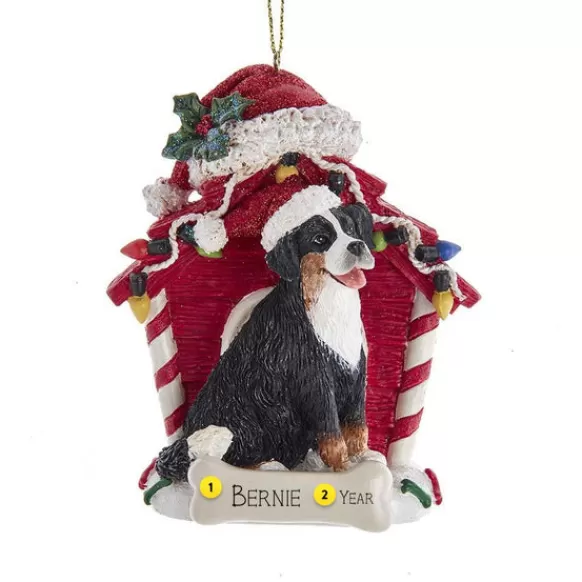 Fashion Kurt Adler Personalized Bernese Mountain In Dog House Ornament