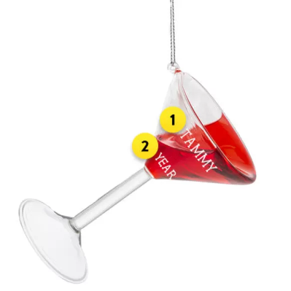 Best Sale Ganz Personalized Berry Merry Martini Ornament