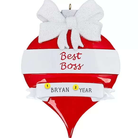 Shop Rudolph & Me Personalized Best Boss Ornament