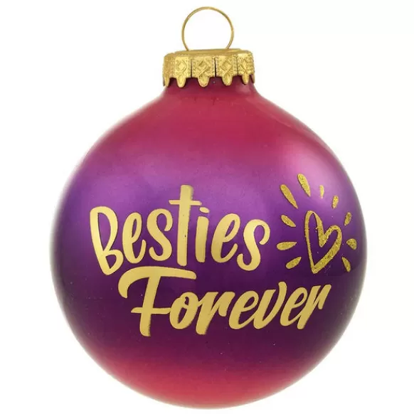 Cheap Personalized Besties Forever Glass Bulb Ornament Friends