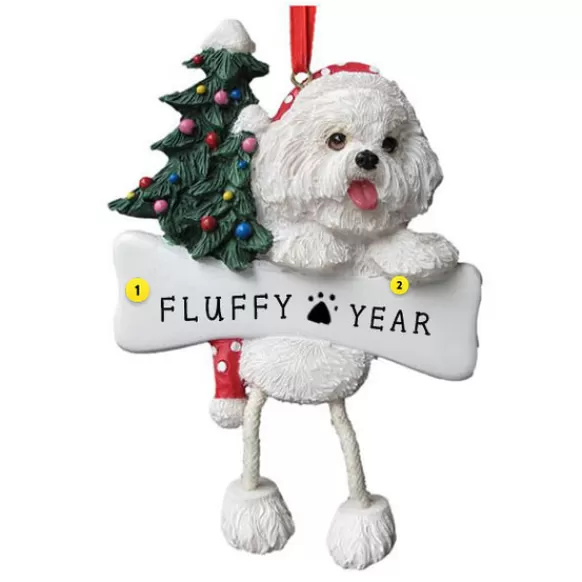 Best E & S Imports Personalized Bichon Frise Dog Ornament