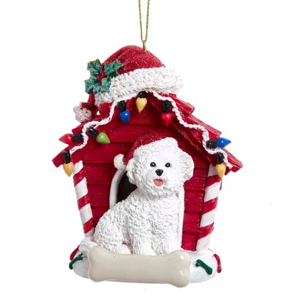 Flash Sale Kurt Adler Personalized Bichon Frise In Dog House Ornament