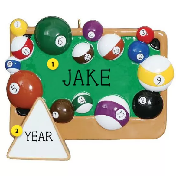 Best Sale Personalized Billiard Table Ornament Fun & Games