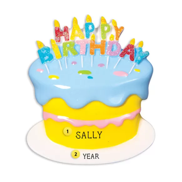 Fashion Personalized Birthday Cake Ornament Milestones & Special Occasions