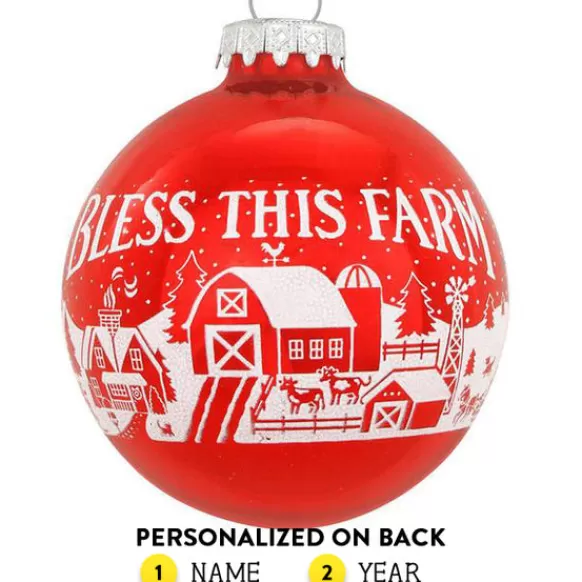 Sale Personalized Bless This Farm Bulb Ornament Horse & Farm