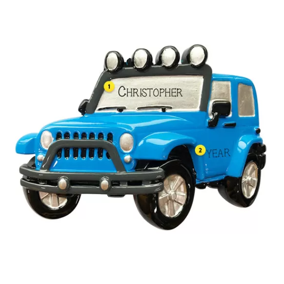 Cheap Personalized Blue Jeep Ornament New Drivers