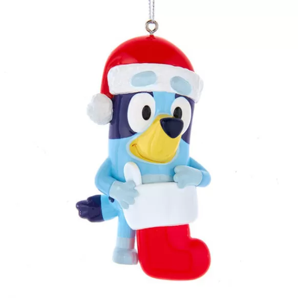 Shop Personalized Bluey™ With Santa Hat & Stocking Ornament Licensed Characters