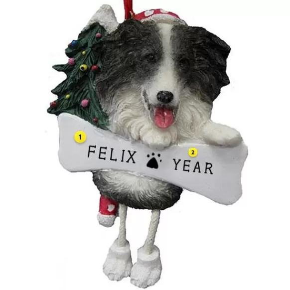 Shop E & S Imports Personalized Border Collie Dog Ornament