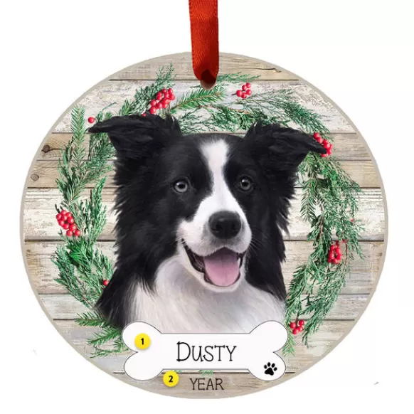 Discount E & S Imports Personalized Border Collie Ornament