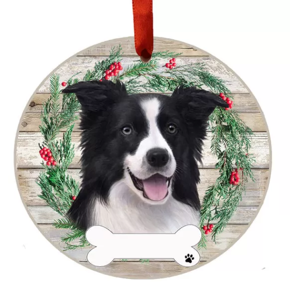 Discount E & S Imports Personalized Border Collie Ornament