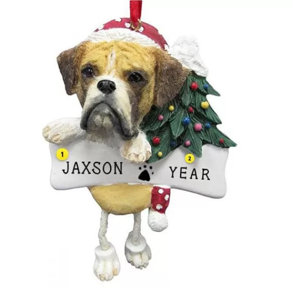 Online E & S Imports Personalized Boxer Dog Ornament - Uncropped