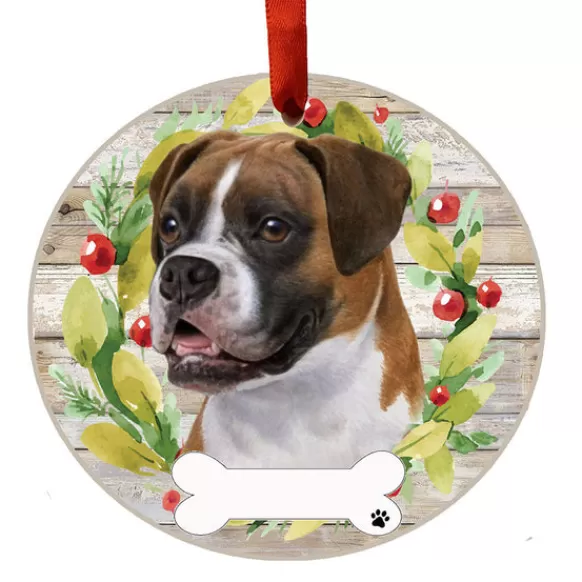 Flash Sale E & S Imports Personalized Boxer Ornament - Uncropped