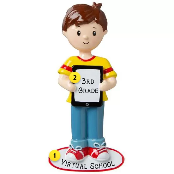 Sale Personalized Boy With Ipad/ Tablet Ornament Growing Up