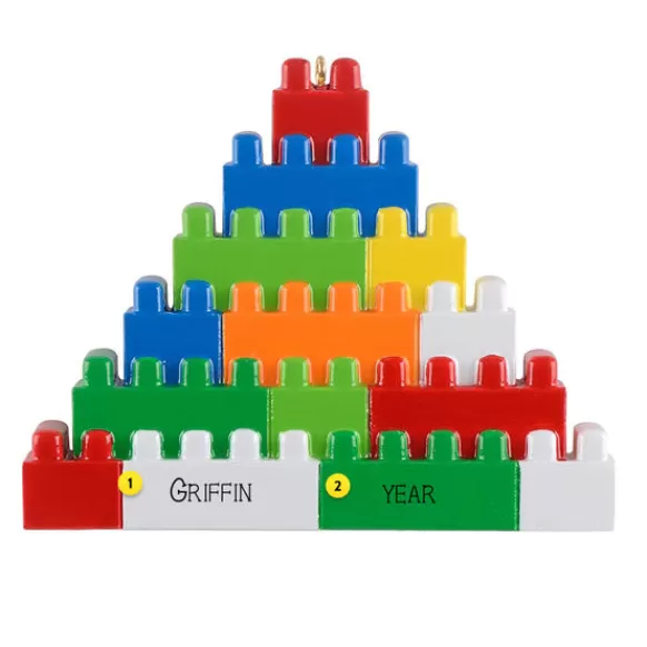 Cheap Personalized Building Blocks Ornament Fun & Games