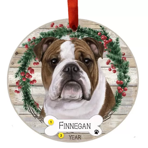 Store E & S Imports Personalized Bulldog Ornament