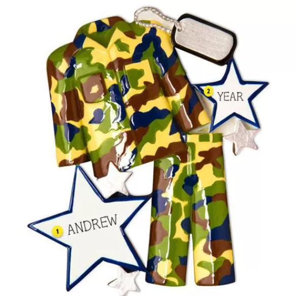 Shop Personalized Camo Fatigues Ornament Military & Patriotic