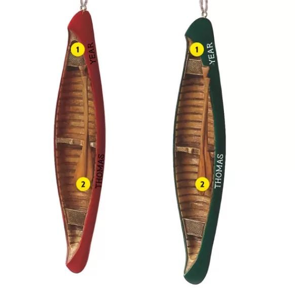 Best Sale Ganz Personalized Canoe Ornament