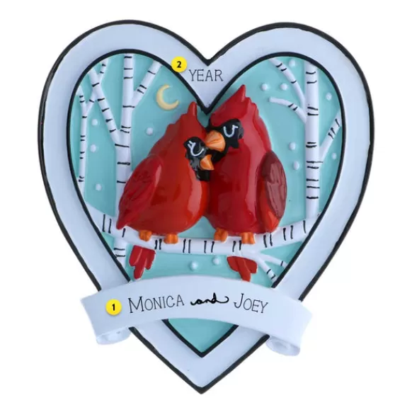 Best Sale Personalized Cardinal Couple Ornament Couples