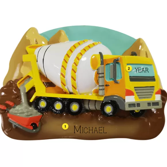 Best Personalized Cement Truck Ornament Kids