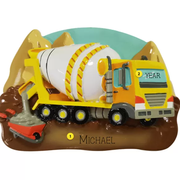 Best Sale PolarX Personalized Cement Truck Ornament