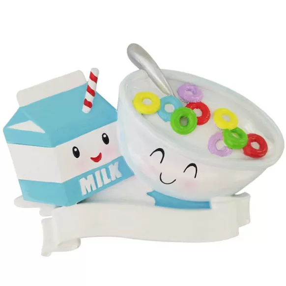 Hot Personalized Cereal And Milk Couple Ornament Friends