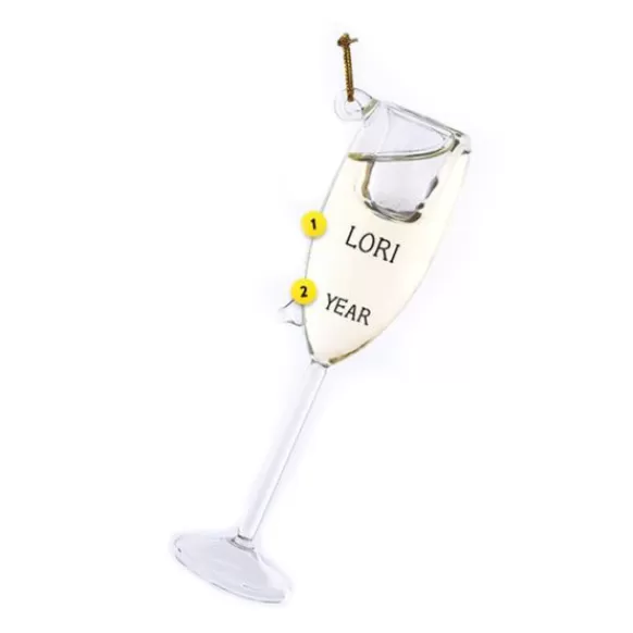 Fashion Personalized Champagne Glass Ornament Milestones & Special Occasions