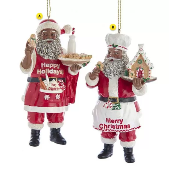 Flash Sale Kurt Adler Personalized Chef Or Baker Santa Ornament - African American