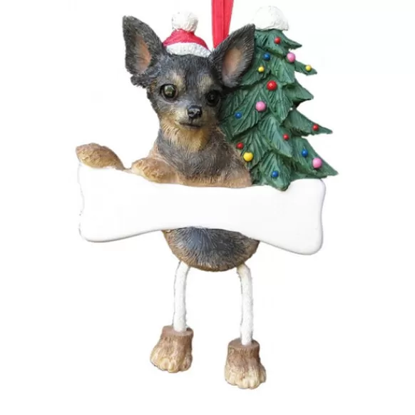 Online E & S Imports Personalized Chihuahua Dog Ornament - Black & Tan