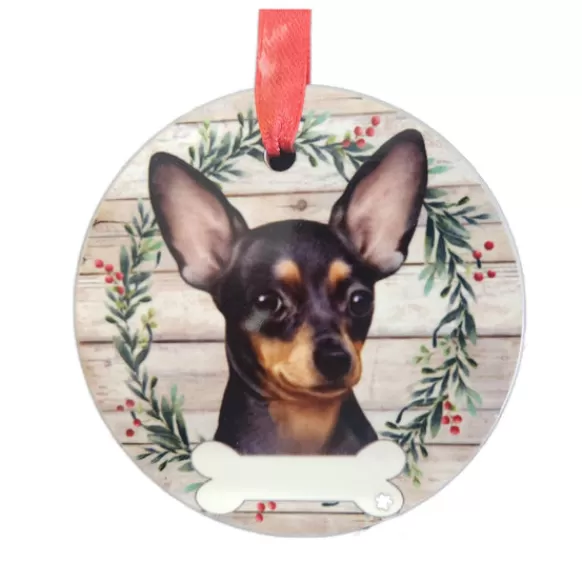 Cheap E & S Imports Personalized Chihuahua Ornament - Black & Tan