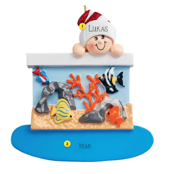 Flash Sale Personalized Child With Aquarium Ornament Kids