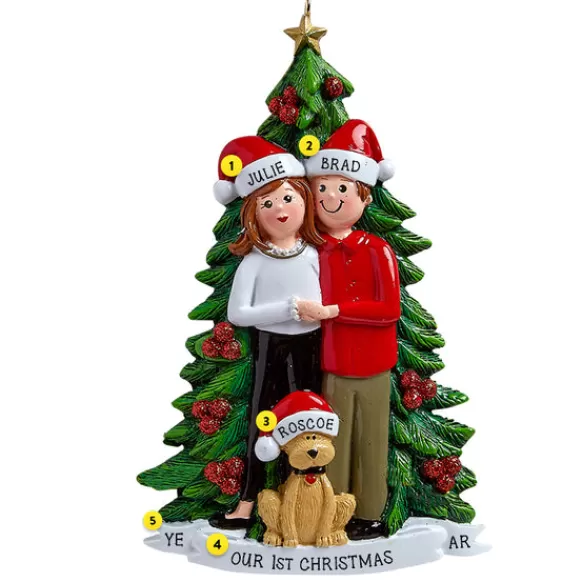 Flash Sale Rudolph & Me Personalized Christmas Couple With Dog Ornament