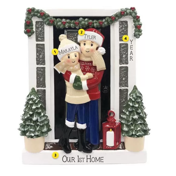 Best Sale Personalized Christmas Home Couple Ornament Home & Housewarming