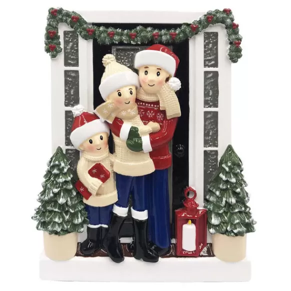 Best Personalized Christmas Home Family Of 3 Ornament Home & Housewarming