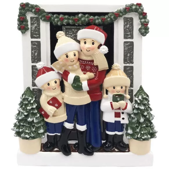 New Personalized Christmas Home Family Of 4 Ornament Home & Housewarming