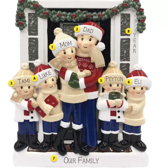 Online Personalized Christmas Home Family Of 6 Ornament Home & Housewarming