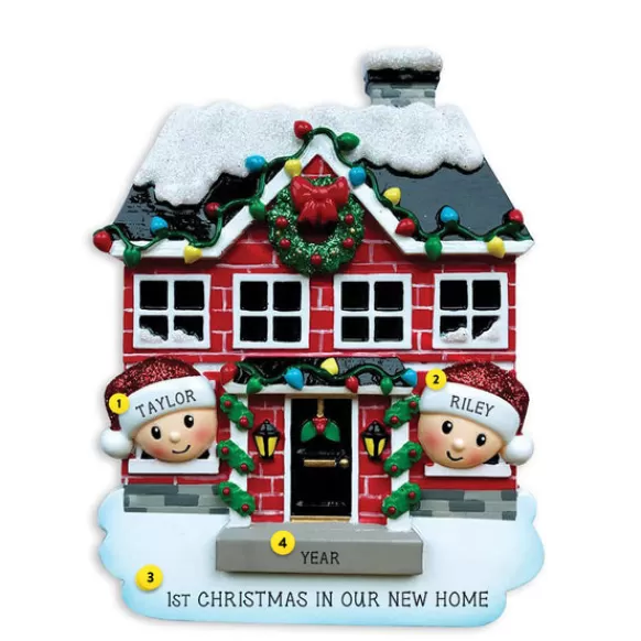 Shop Personalized Christmas House Couple Ornament Home & Housewarming