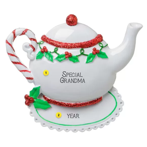 Sale PolarX Personalized Christmas Teapot Ornament