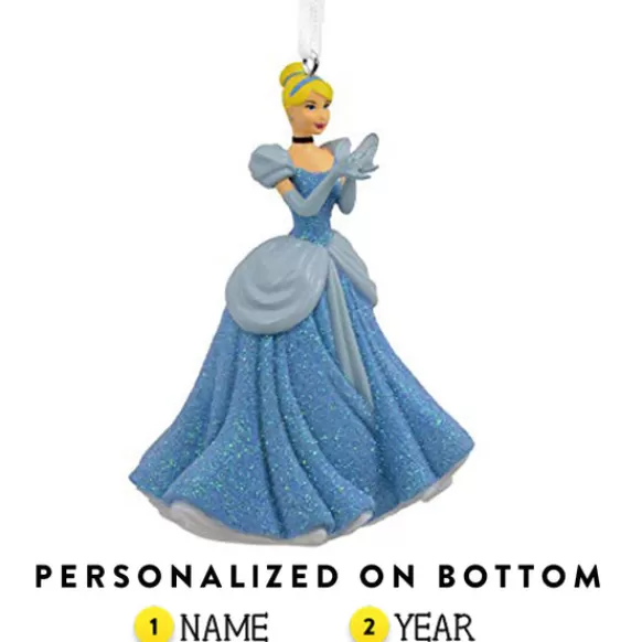 New Personalized Cinderella Holding Slipper Ornament - Disney Kids