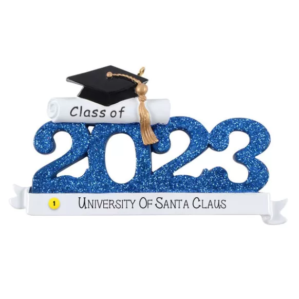 Store Personalized Class Of 2023 Graduation Ornament - Blue Graduation