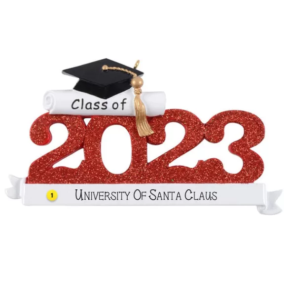 New Personalized Class Of 2023 Graduation Ornament - Red Graduation