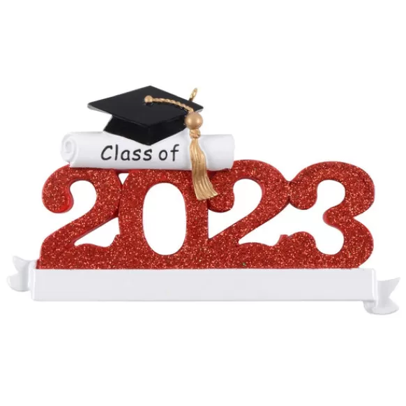 New Personalized Class Of 2023 Graduation Ornament - Red Graduation