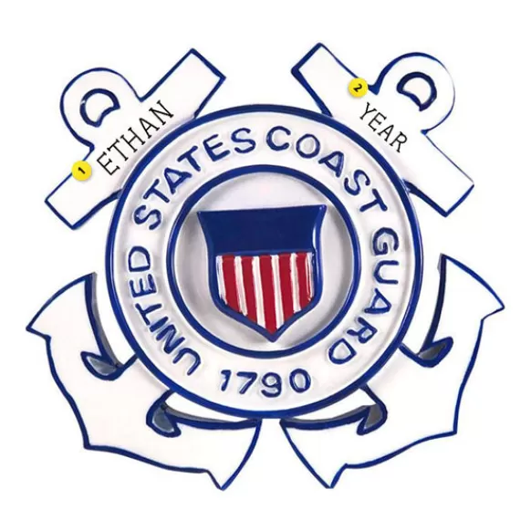 Outlet Personalized Coast Guard Ornament Military & Patriotic