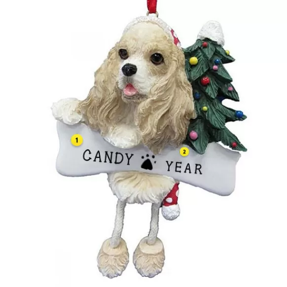 Best Sale E & S Imports Personalized Cocker Spaniel Dog Ornament