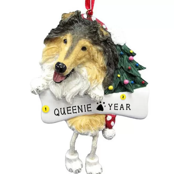 Flash Sale E & S Imports Personalized Collie Dog Ornament