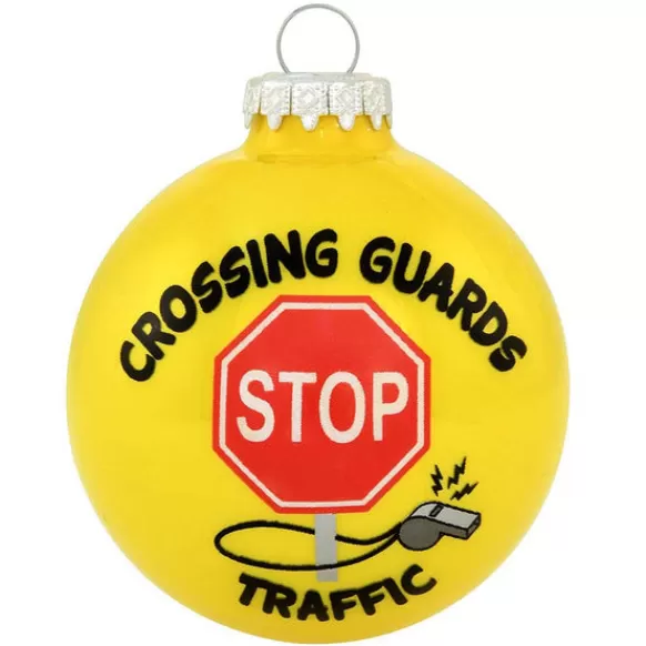 Cheap Bronners Personalized Crossing Guard Glass Bulb Ornament