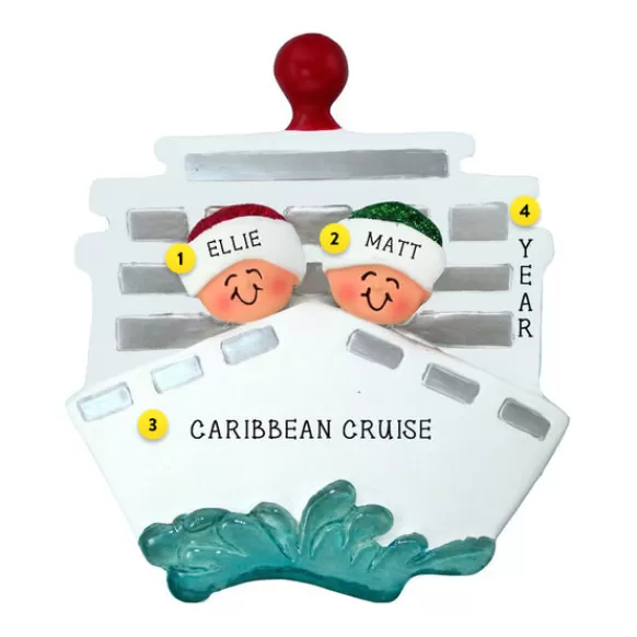 Cheap Personalized Cruise Ship Couple Ornament Couples